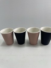Usado, Conjunto de canecas de café café expresso Cappuccino Latte x 4 cerâmica preto rosa comprar usado  Enviando para Brazil