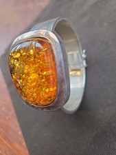 Silberarmreif 925er bernstein gebraucht kaufen  Filderstadt