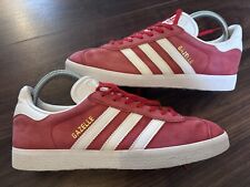 Adidas Gazelle 2017 Trampki Czerwone Zamsz Rozmiar UK 7 na sprzedaż  Wysyłka do Poland