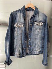 Jeansjacke blau perlen gebraucht kaufen  Deutschland