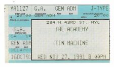 Usado, Máquina de Lata David Bowie 27/11/91 Nova York NY The Academy Ticket Stub NYC comprar usado  Enviando para Brazil