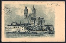 Artysta-AK Magdeburg, widok na katedrę  na sprzedaż  Wysyłka do Poland