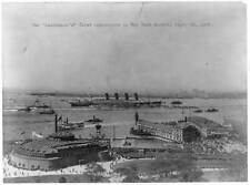 Primeira aparição do Lusitania no porto de Nova York, 13 de setembro de 1907, Battery Park comprar usado  Enviando para Brazil