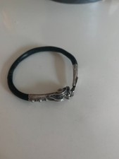 Vintage black leather for sale  LYTHAM ST. ANNES