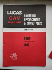 Lucas rover parts for sale  WORCESTER
