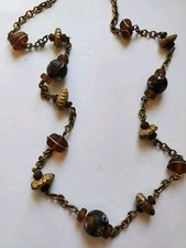 Goldtone chain brown for sale  DONCASTER