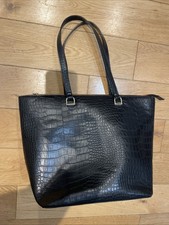 Black faux leather for sale  BRAINTREE