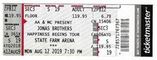 Ingresso The Jonas Brothers 8/12/19 Atlanta GA State Farm Arena! Kevin Joe Nick comprar usado  Enviando para Brazil