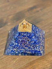 6" X-Grande Pirâmide de Cristal Orgonita Lápis-Lazúli Pirâmide Orgone EMF comprar usado  Enviando para Brazil