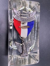 Vintage BSA Be Prepared srebrny medal firmy Robbins Co. z liśćmi Boy Scouts na sprzedaż  Wysyłka do Poland