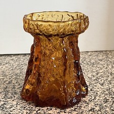 Castiçal/vaso âmbar vintage viking tronco de árvore de vidro casca comprar usado  Enviando para Brazil