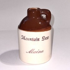 Mini jarro de grés Moonshine Mountain Dew garrafa de lembrança Maine, usado comprar usado  Enviando para Brazil
