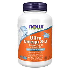 90 cápsulas gelatinosas de peixe NOW FOODS Ultra Omega 3-D comprar usado  Enviando para Brazil
