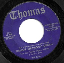 THOMAS ELECTRONIC ORGAN - DEMONSTRATION 45 FOR HOME CONSOLE ORGAN - HEAR comprar usado THOMAS ELECTRONIC ORGAN - DEMONSTRATION 45 FOR HOME CONSOLE ORGAN - HEAR comprar usado  Enviando para Brazil