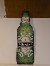 Usado, Placa de metal em relevo Heineken Lager cerveja 2000 garrafa de cerveja 23” X 8” vintage comprar usado Usado, Placa de metal em relevo Heineken Lager cerveja 2000 garrafa de cerveja 23” X 8” vintage comprar usado  Enviando para Brazil