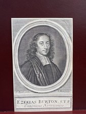 Gravura antiga – Ezekias Burton, Canon of Norwich – After Mary Beale  comprar usado  Enviando para Brazil