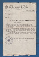 Usado, ISTRIA ITALIANA, POLA, INCURSIONE AEREA DEL 25.2.1944,PERSONE SINISTRATE,PULA,HR comprar usado  Enviando para Brazil