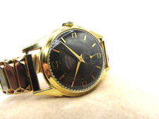 Usado, Vintage Masculino Edward A. Waldman Genova Preto Mostrador Sunburst Sub Segundo Relógio comprar usado  Enviando para Brazil