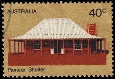 Austrália 1972 40c Pioneer Shelter (papel creme) XFU - SG 526, usado comprar usado Austrália 1972 40c Pioneer Shelter (papel creme) XFU - SG 526, usado comprar usado  Enviando para Brazil