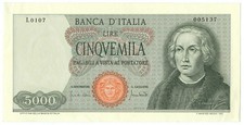 5000 lire christopher d'occasion  Expédié en Belgium