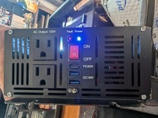 Usado, Vevor 2000w 12v 4000w pico inversor de onda senoidal pura AC USB A C comprar usado  Enviando para Brazil
