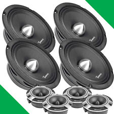 4x Timpano 6.5" Midrange Bullet Slim Alto-falantes 4x Super Tweeters Pacote de 3000 watts comprar usado  Enviando para Brazil