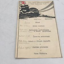 POLISH 1937 POLSKIE BRYDYJSKIE SS LWOW NIEMIECKI ZATOPIONY BARI RAID BOMBOWY II WOJNA ŚWIATOWA MENU na sprzedaż  Wysyłka do Poland