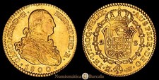  Carlos IV 2 Escudos (6,75 grg) 1800 Madrid M·F CAL-1297 MBC+ comprar usado  Enviando para Brazil