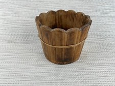 Antiguo cuenco de madera tallado a mano madera recipiente primitivo rústico granja cocina decoración segunda mano  Embacar hacia Mexico