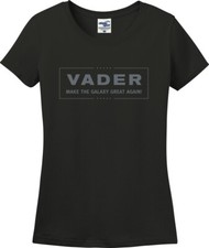 Camiseta Feminina Vader Make The Galaxy Great Again Funny Missy Fit (P-3X) comprar usado  Enviando para Brazil
