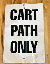Placa de metal vintage CART PATH ONLY placa direcional campo de golfe angustiada comprar usado  Enviando para Brazil