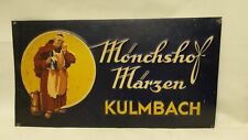 Blechschild mönchshof märzen gebraucht kaufen  Ohrdruf