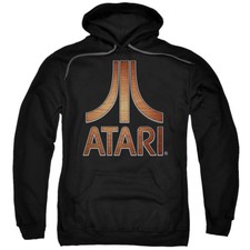 Moletom com capuz Atari clássico logotipo emblema de madeira preto com capuz comprar usado  Enviando para Brazil