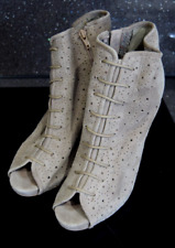 Suede beige peep for sale  TIPTON