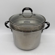 Panela a vapor Tramontina Professional 18/10 aço inoxidável 8 qt estoque forno holandês comprar usado  Enviando para Brazil