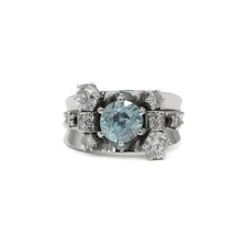 Ring blautopas brillanten gebraucht kaufen  München