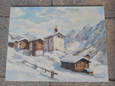Antique painting landscape d'occasion  Expédié en Belgium