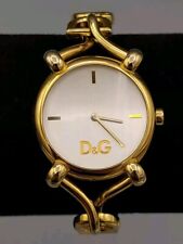Relógio feminino D&G Dolce & Gabbana DW0500 flock analógico pulseira de couro branco funciona comprar usado  Enviando para Brazil