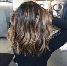 Usado, Peruca de cabelo humano Highlight Brown Wave 13x4 frente de renda cabelo europeu pré-arrancado comprar usado Usado, Peruca de cabelo humano Highlight Brown Wave 13x4 frente de renda cabelo europeu pré-arrancado comprar usado  Enviando para Brazil