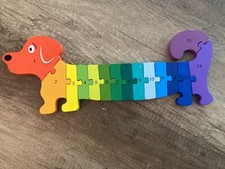 Holzspielzeug zahlenpuzzle geb gebraucht kaufen  Düsseldorf