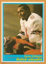 Byron Williams 1987 Jogo CFL cartão BC Lions Texas Arlington UTA Mavericks comprar usado Byron Williams 1987 Jogo CFL cartão BC Lions Texas Arlington UTA Mavericks comprar usado  Enviando para Brazil