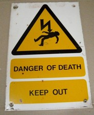 Vintage warning danger for sale  BROMSGROVE