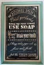 Bathroom rules wall for sale  Queen Creek