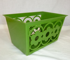 Porta-cartas guardanapo mesa cozinha flores margarida plástico verde abacate vintage anos 70 comprar usado  Enviando para Brazil