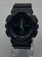 Usado, Casio G-Shock GA-100C Estojo Preto Verde Mãos Nova Bateria LEIA comprar usado  Enviando para Brazil