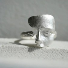 Anello maschera greca usato  Italia