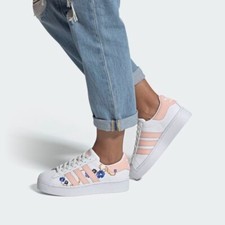 Sapatos esportivos femininos Adidas Superstar Bold Floral, tamanho US9.5/UK8/EU42 comprar usado  Enviando para Brazil