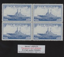 4 blocos FALSIFICAÇÃO - Réplica de Werner de 1949 selo HMS Vanguard não emitido comprar usado  Enviando para Brazil