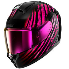 Capacete Shark Ridill 2 Assya feminino motocicleta rosto inteiro preto rosa KVV, usado comprar usado  Enviando para Brazil