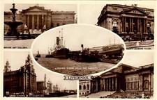 Cartão postal Liverpool Inglaterra multi-imagem - palco de desembarque Walker Cunard Sessions  comprar usado  Enviando para Brazil